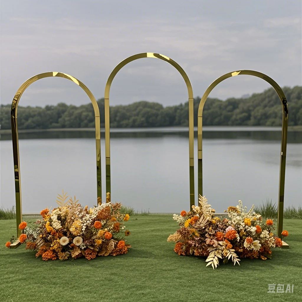 Stainless Steel Wedding Arches, Background Frame, Round Arches, Balloon Arches Bracket, Latest, 1 PC, 3 PCs