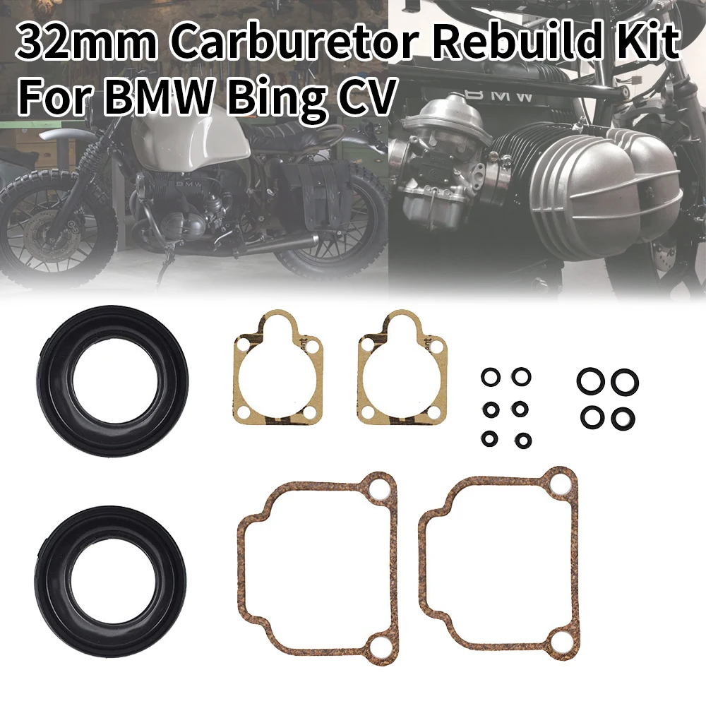 

32mm Carburetor Rebuild Kit For BMW Bing CV Carb Airhead R65 R75 R80 R90 R100 1/3/5 SET