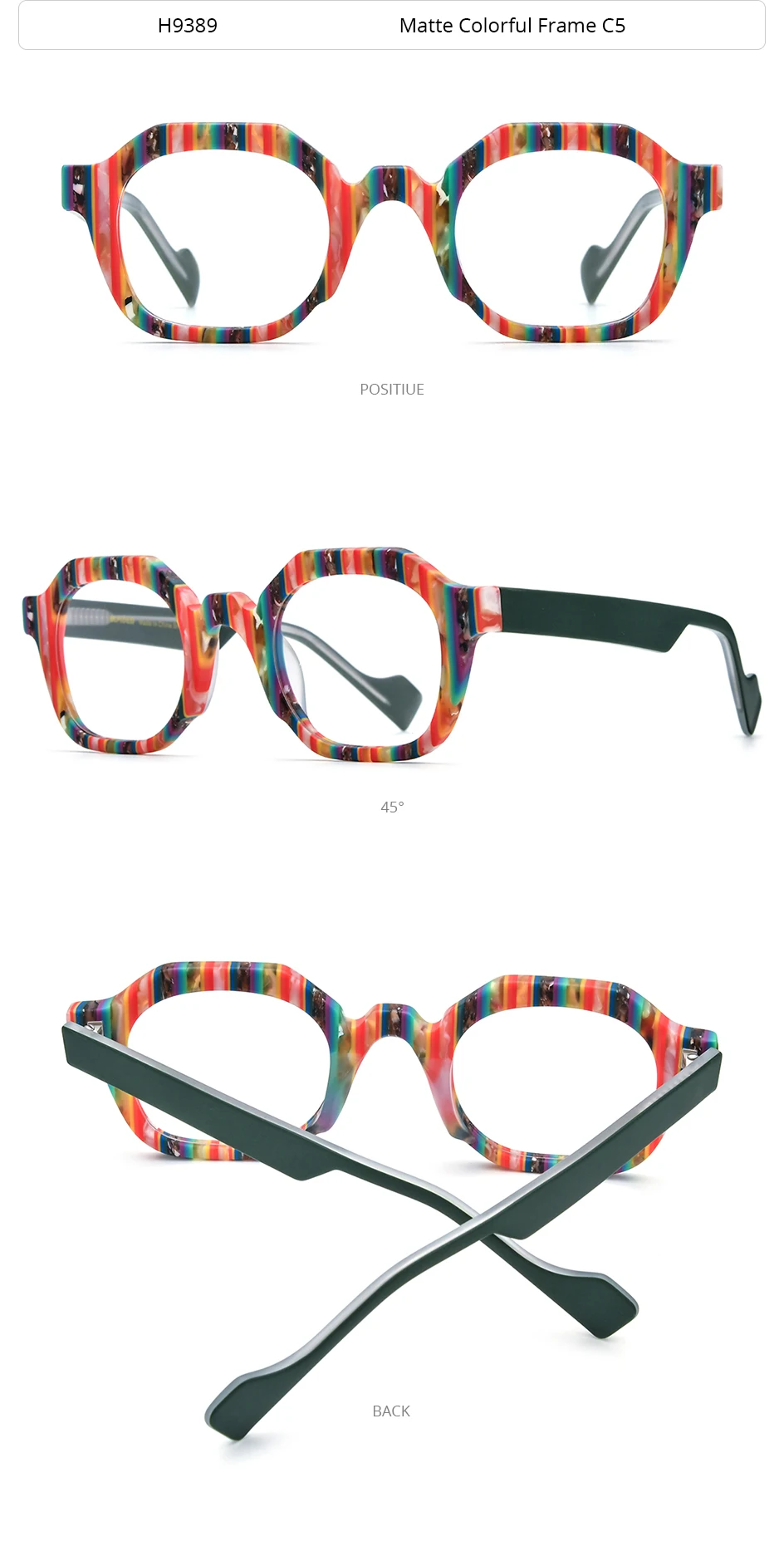 HEPIDEM Acetat Brille Männer Marke Designer Oversize Große Größe Brillen Rahmen Japanische Handgemachte Brille Männer Dicke Brillen 9374 – Detail 11