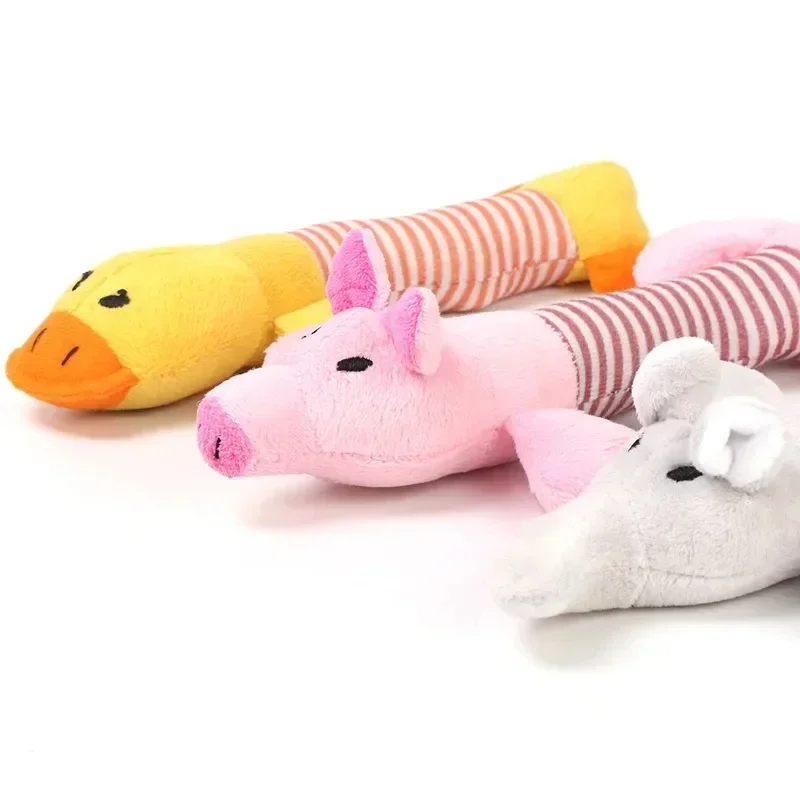 3pcs Dog Toys Squeaky Pet Toys Cute Animal Plush Sound Toys Puppy Chewing Teething Toys Non-Toxic Pet Supplies Dog Accessories