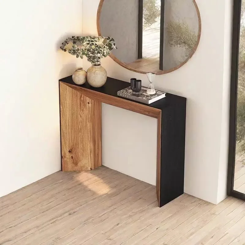 

Medieval solid wood porch cabinet B & B living room fireplace log retro porch table