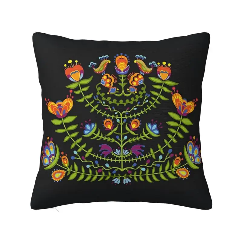 Custom Ukrainian Motif Folk Embroidery Art Luxury Throw Pillow Cover Vyshyvanka Cushion Cover