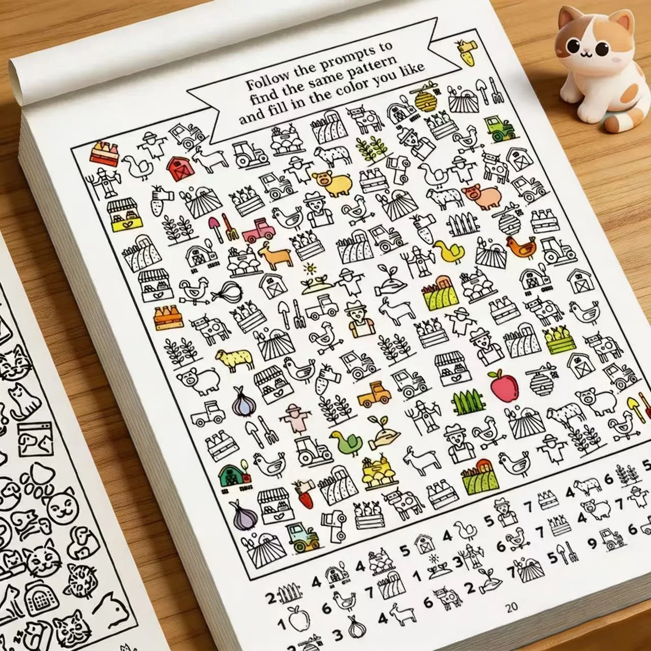 32 Pages Search and Find Activity Book | Look and Color Find Book for Kids | Educational Puzzle Book