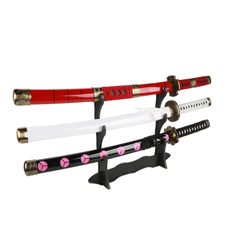 104cm/41in Anime Cosplay Katana 3pc Roronoa Zoro Sword with Black Belt and Sword Holder Sandai kitetsu Enma Purple Lchimonji