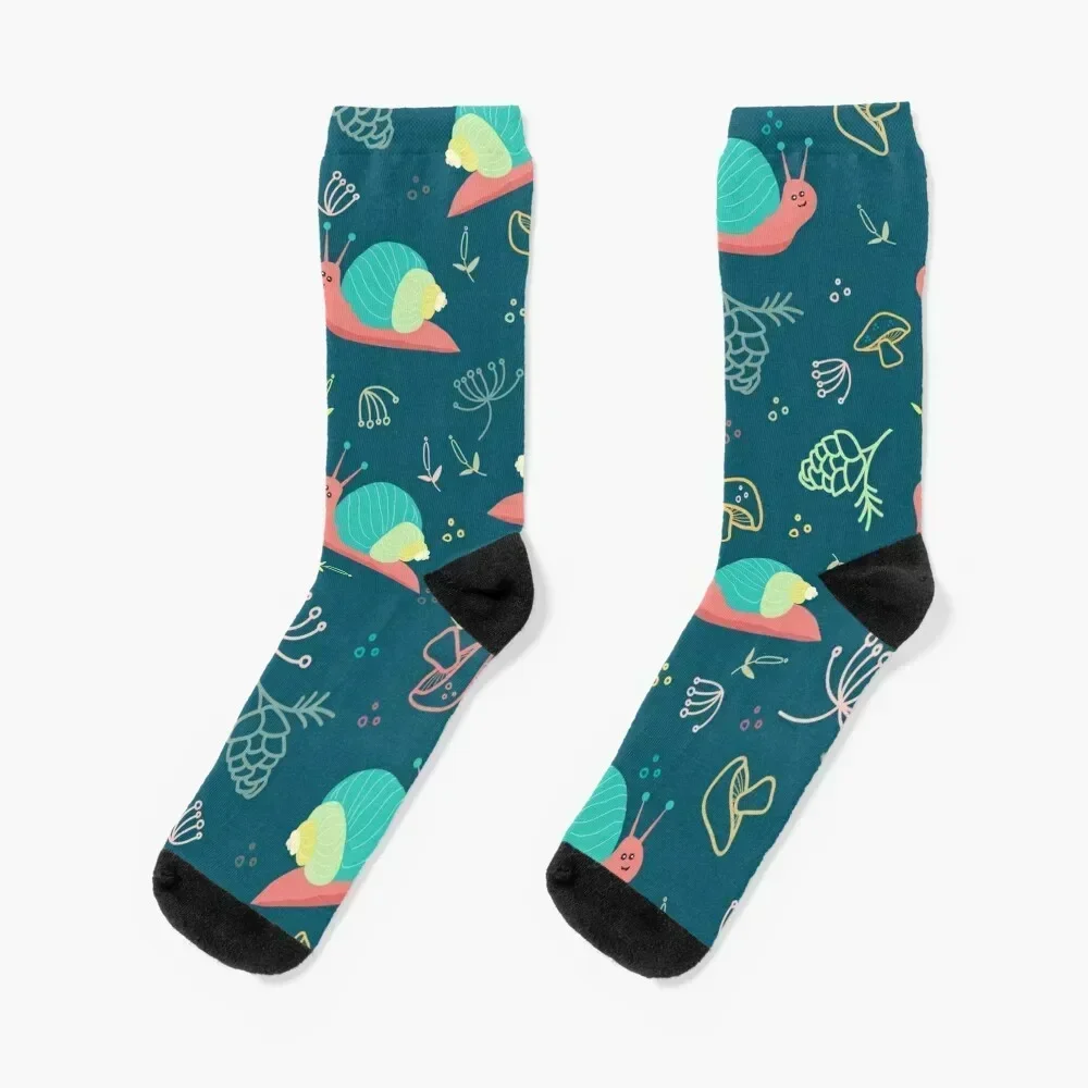 

Colourful Snail Seamless pattern Socks colored designer brand aesthetic summer Girl'S Socks Men's
