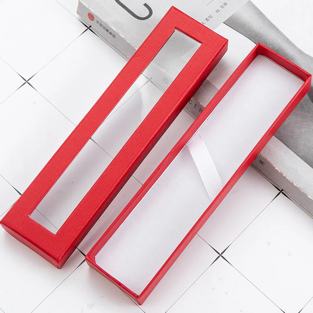 

4Pcs Empty Pen Case with Transparent Window Durable Practical Design Keeps Pens in Place Excellent for Gifting