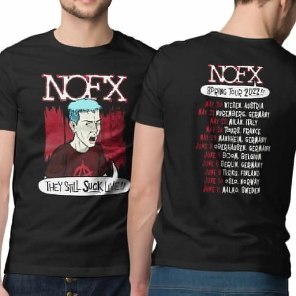 Unisex Cotton TShirt NOFX I Heard They Suck Live!! Spring Tour 2022 Live Concert