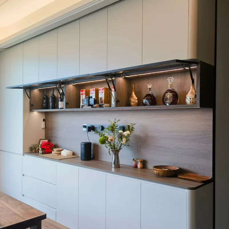 Aluminum frame glass door up and down cabinet door cabinet tempered glass self-installed cabinet door figure display