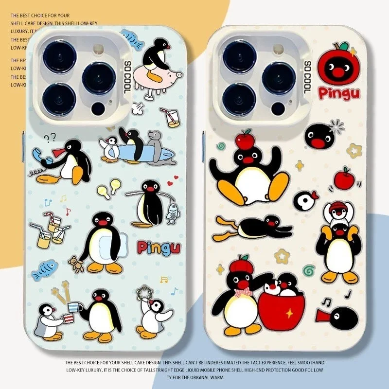 Cartoon Pingu Penguin Phone Case for Samsung Galaxy A37 A57 