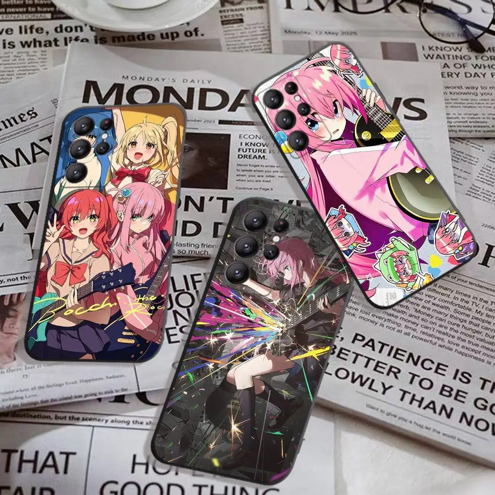 Anime Bocchi The Rock Phone Case For Samsung S 24 Fe 25 Ultra Plus 20 Lite 21 30 22 23 24 22 Ultra 5G Fundas