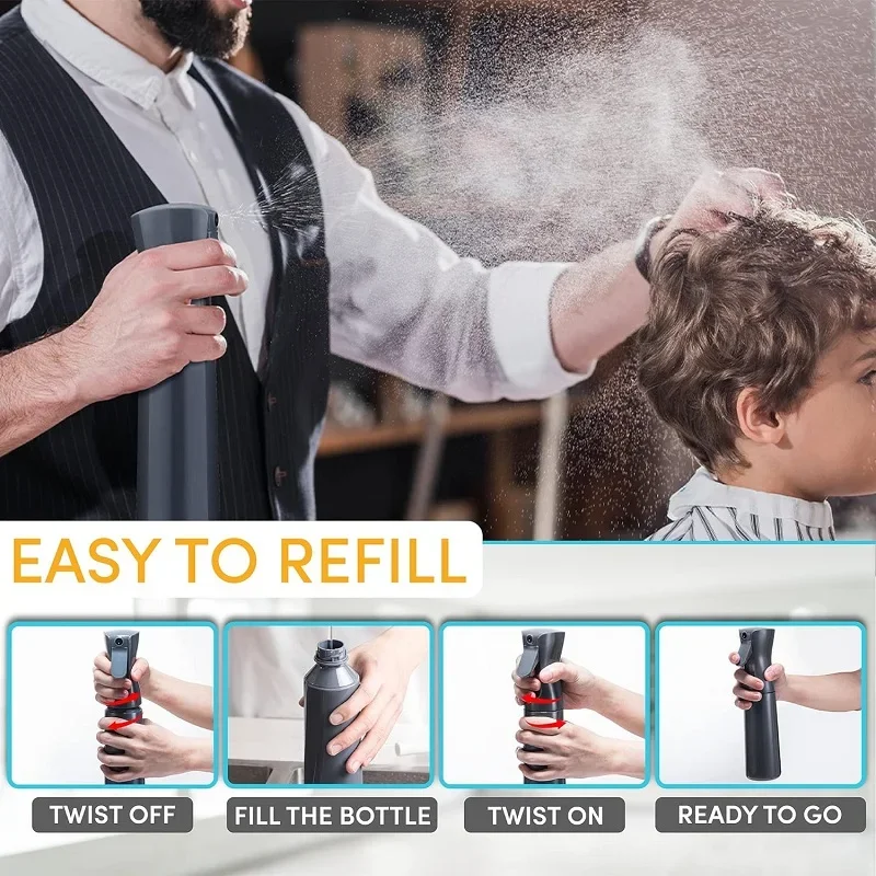 Boar Bristle Brush Set with Spray Bottle