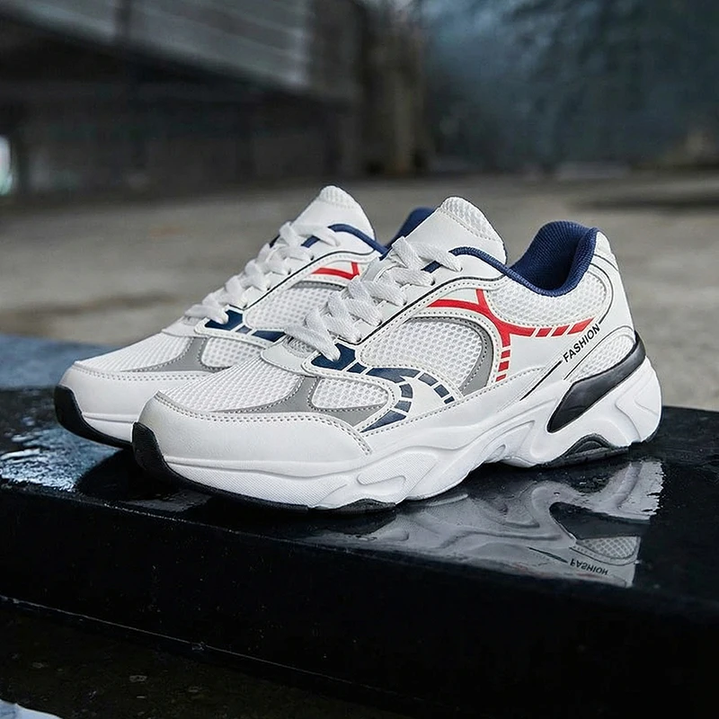 

Универсальные повседневные дышащие легкие спортивные кроссовки для мужчин, ультралегкие беговые кроссовки с толстой подошвой и сетчатой поверхностью