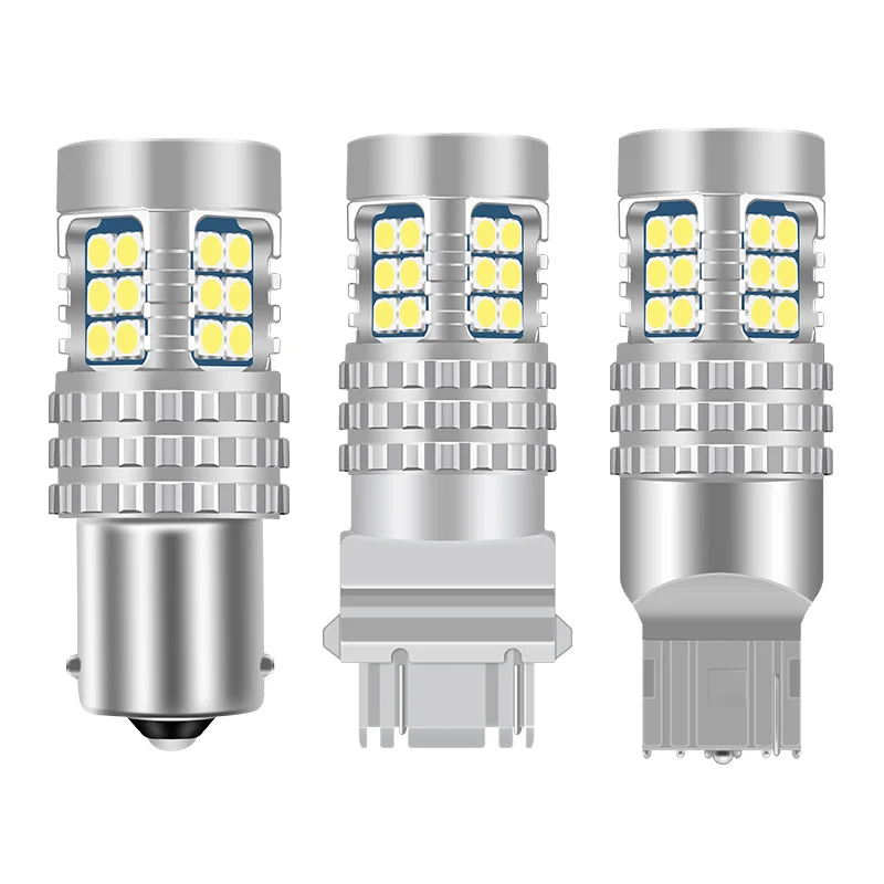 2pcs Automobile LED Canbus 3030 24SMD 23W Turn Signal Light Anti-strobe 1156 1157 7440 7443 3157 with Fan Tail Brake Bulb