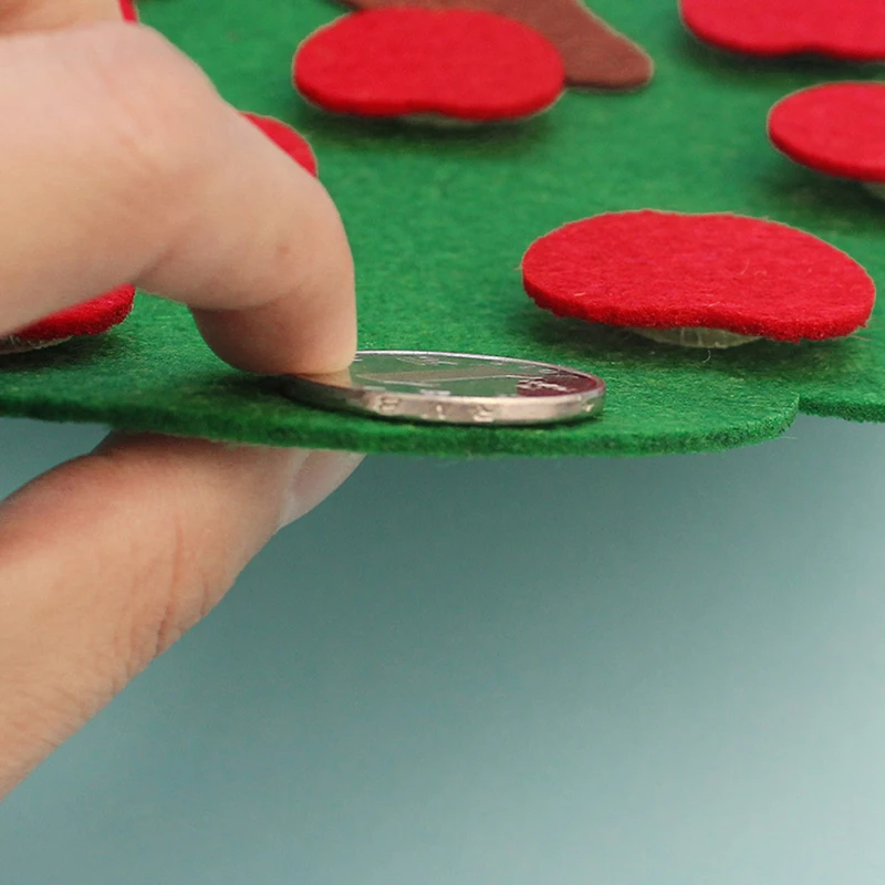 Brinquedo educativo de maçã vermelha para crianças, quebra-cabeça não tecido, brinquedos de matemática artesanais, festa bonita, família, jogo escolar, vibrante, 1 conjunto