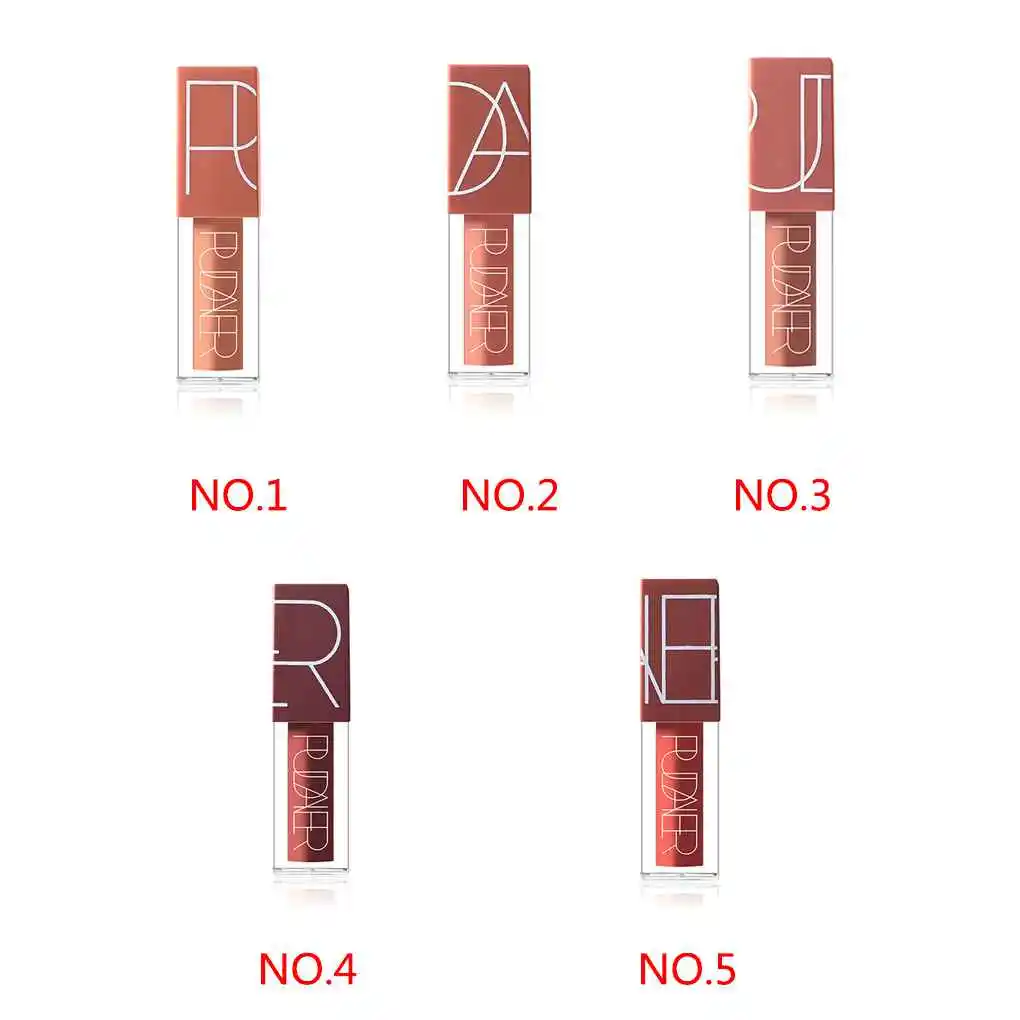 Pudaier Lip Gloss Velvet Pigment Matte Lip Balm Stick Women Girls Lady Cosmetic Nude Moisturizer Pen