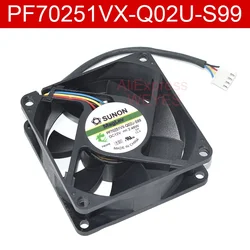 PF70251VX-Q02U-S99 DC 12V 2.46W 70x70x25mm 4-Pin New Server Cooler Fan For SUNON