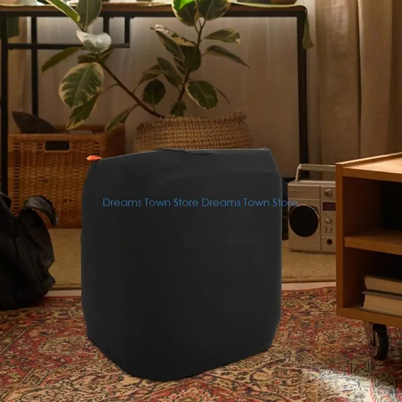 HX6A Washable Speaker Dust Cover Elastics Closures Spandex Fabric Handles Two Mics Storage