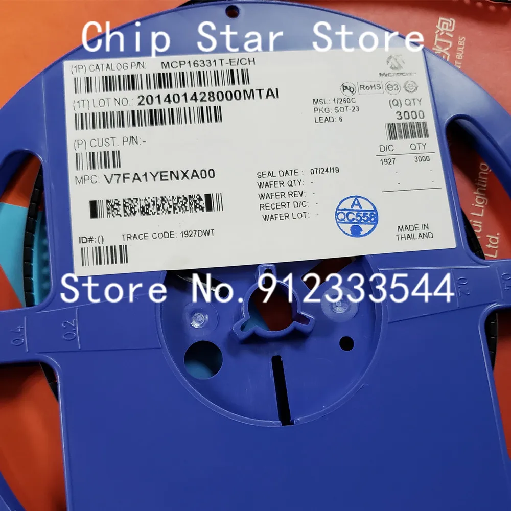 5-100pcs  MCP16331T-E/CH MCP16331T MCP16331  SOT23-6  DC-DC Switching Buck (Step Down) Regulator Adjustable 100%New And Original