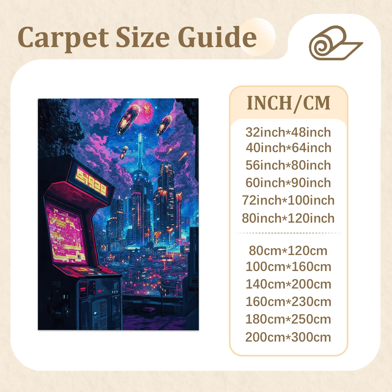 Large Indoor Area Rug, Soft Velvet Low Pile Rug with Non-Slip Dotted Backing, Machine Washable Neon Cyberpunk Cityscape Print – Vibrant Pink & Blue Futuristic Pattern, Ideal for Gaming Room, Living Room, Bedroom, Bold Modern Home Accent