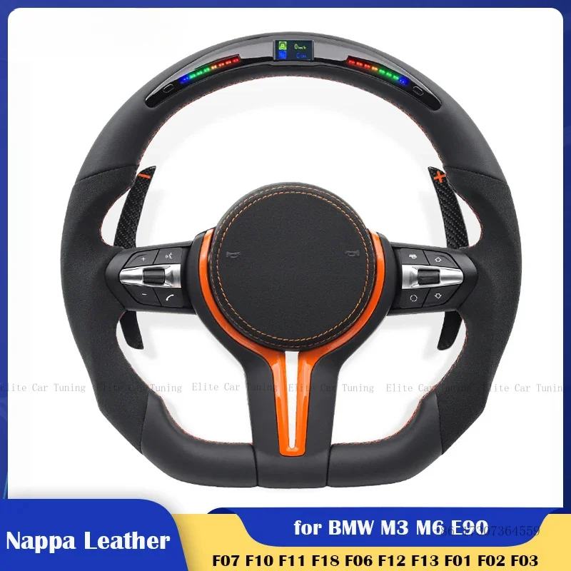 

LED Style Car Steering Wheel for BMW M3 M5 M6 F01 F02 F03 F07 F10 F11 F18 F20 F06 F12 F13 F01 F02 F03 F30 E90 E91 E92 E93 E70