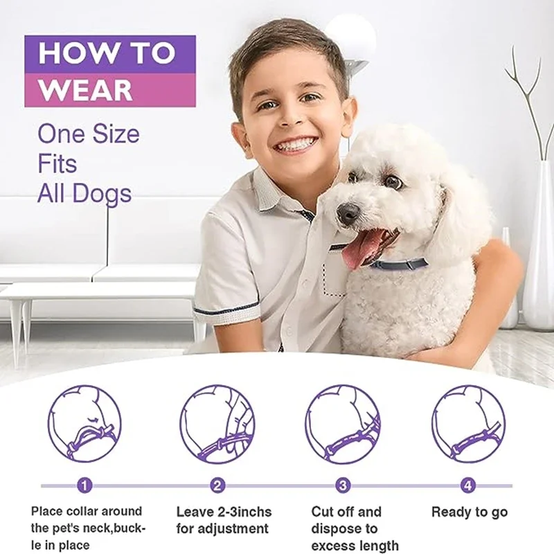 New Release 3/4 Pc Dog Calming Collar Cat Relieve Anxiety Protection Retractable Collars For Puppy Kitten Large Dogs Accessories