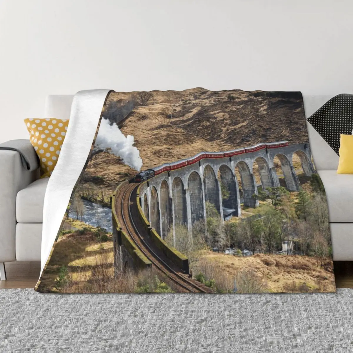 

Glenfinnan Viaduct Throw Blanket Decorative Beds blankets and throws Bed linens valentine gift ideas Blankets