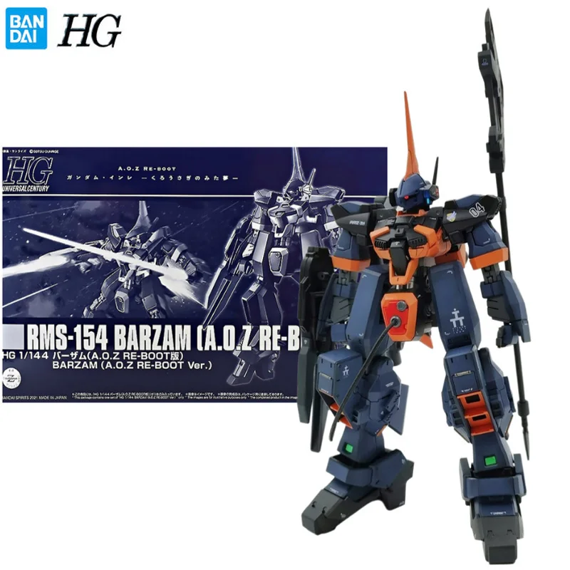 Original Bandai Gundam HGUC Series PB Limited 1/144 AOZ RE-BOOT Collection Gunpla Anime Action Figure for Kids Toys Gifts