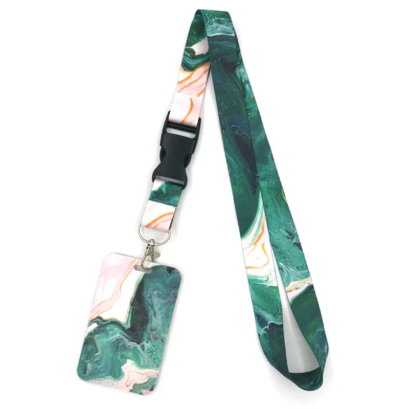 

Green Marble Lanyard for Keys Phone Cool Neck Strap Lanyard for Camera Whistle ID Badge Cute webbings ribbons Gifts