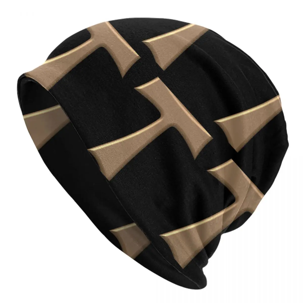 Copper Look Franciscan Tau Cross Men Women Adult Beanies Caps Knitted Bonnet Hat Warm Hip Hop Autumn Winter Skullies Hats