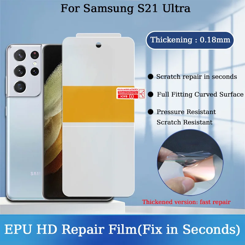 For Samsung Galaxy S21 20 Ultra Plus FE Note20 10 Positioning Scratches Automatic Fix In Seconds EPU Thickened Hydrogel Film