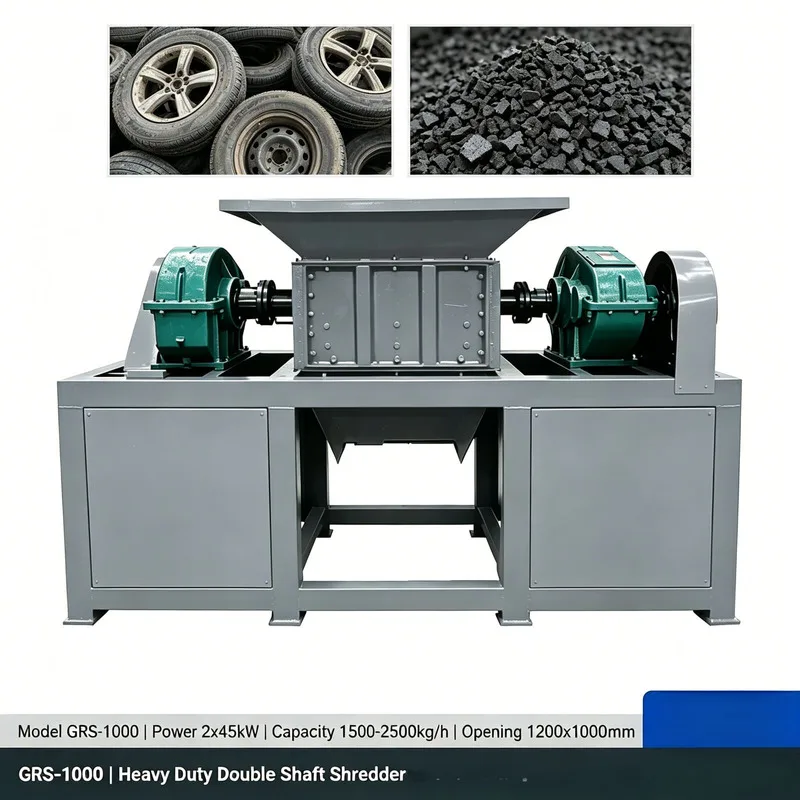 1000 Automatic Shredder Machine 1.5-2.5 Ton/H Capacity Adjustable High Productivity Motor Engine Energy Saving