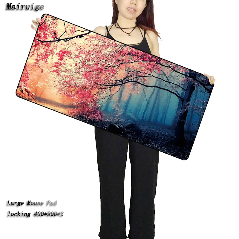 

Mairuige Mousepad Speed Autumn Leaves Gaming Tables Desk Mat Laptop Table Desk Pad Desktop Computers Keyboard Mat Gamer Carpet