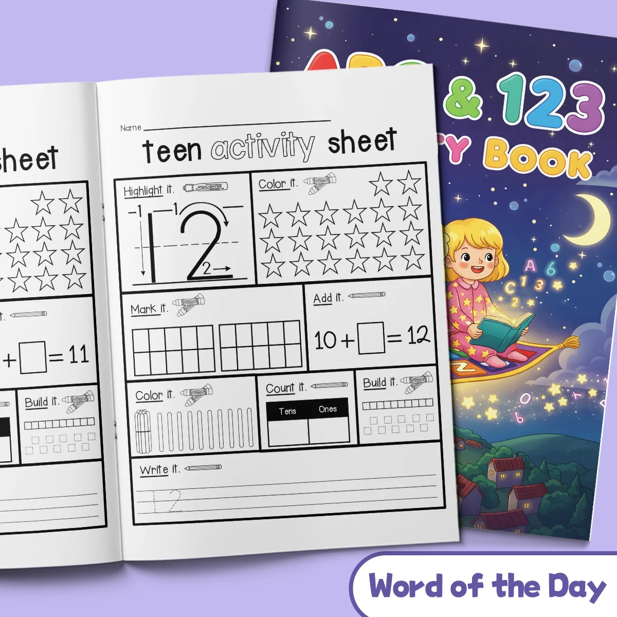 Kids Number Coloring Book, Preschool Activity Workbook, Number Recognition & Drawing, Concentration Training for Toddlers 2-6