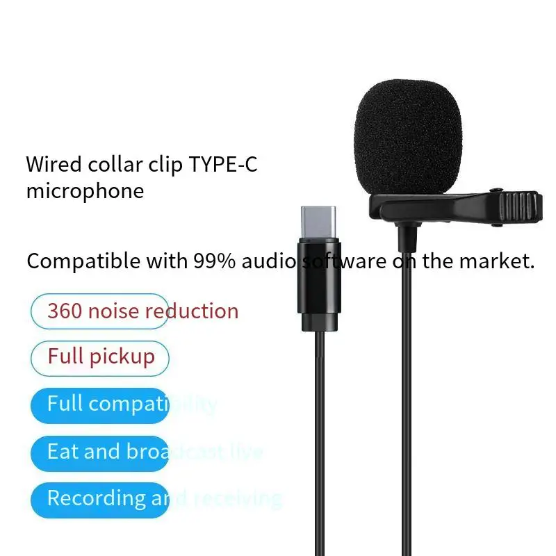 

Портативный мини-микрофон 3,5 мм/тип C для телефона, петличный петличный профессиональный микрофон для ПК, ноутбука, мобильных микрофонов типа C