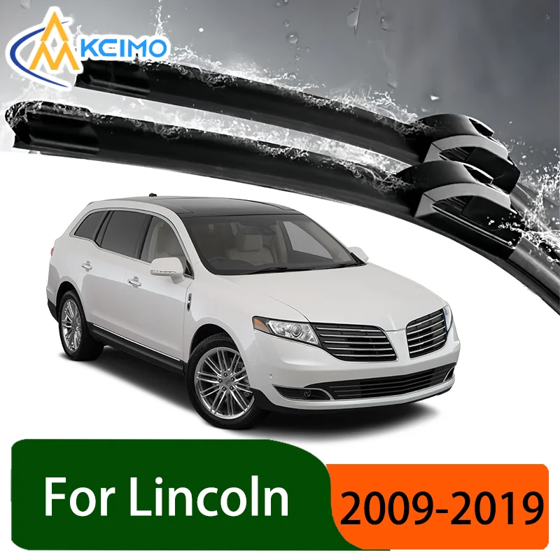

Silent Black Front Wiper Blades Set for Lincoln MKT 2009-2019 2010 2011 2012 Auto Windscreen Windshield Window Wiper Accessories