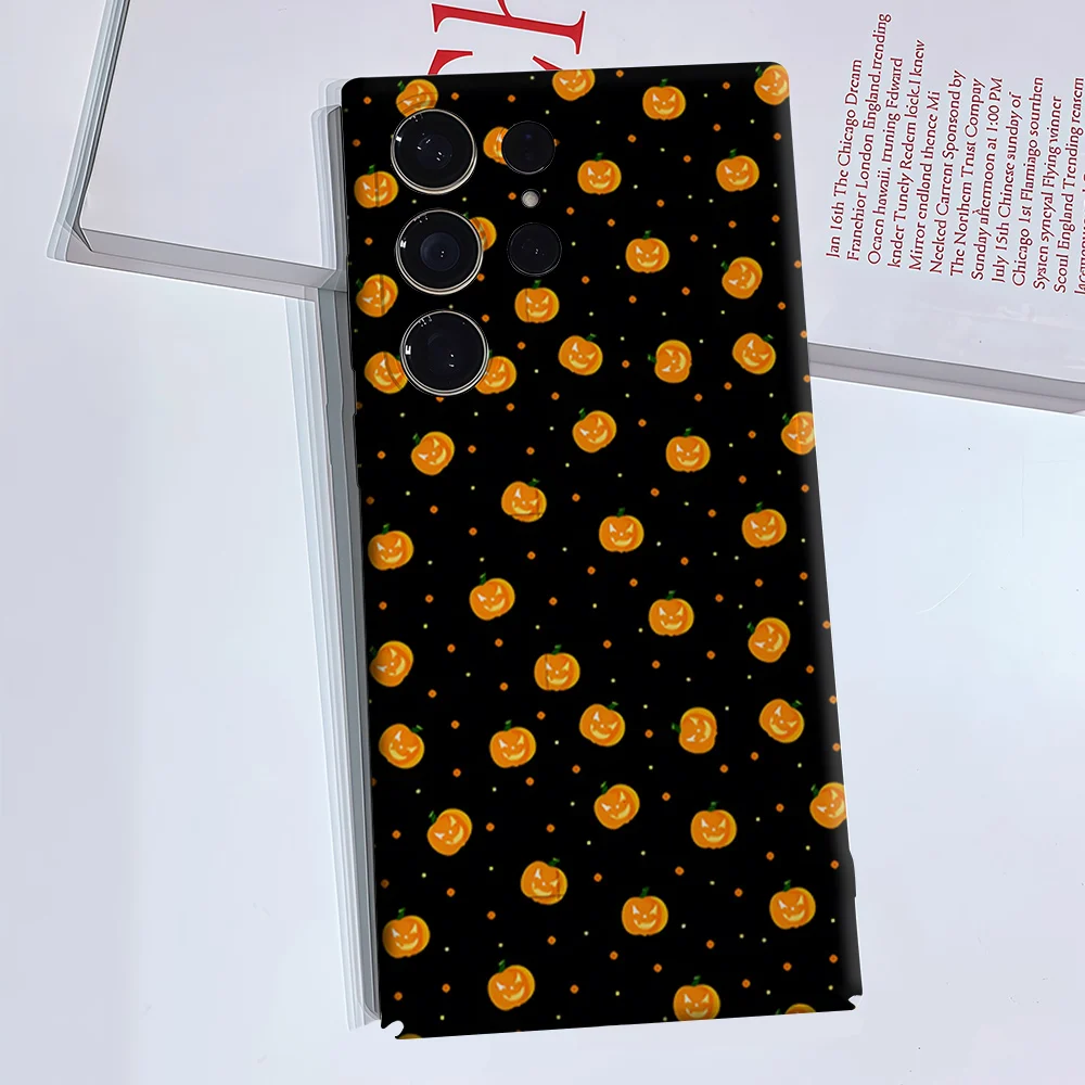 Mini Pumpkin Phone Case for Samsung Galaxy S26 S25 S24 S23 Ultra Plus Luxury Double-layer anti-fall Back Cover