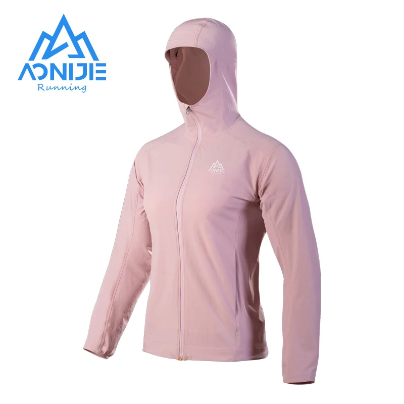 AONIJIE FW5136 Women Female Waterproof Sports Thin Jacket Windbreak Hooded Coat Breathable For Gym Running Hiking