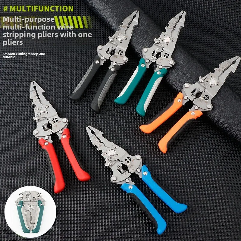 16 في 1 طوي سلك متجرد المكشكش كابل القاطع كماشة ترقية ل سلك تجريد القص أدوات القطع المحمولة