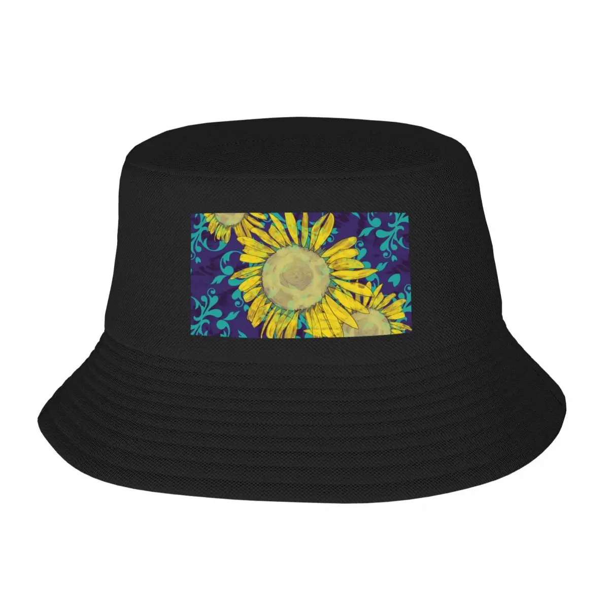 When midnight meets sunflower Bucket Hat Anime party Hat Hat Beach Sunscreen Caps Male Women's