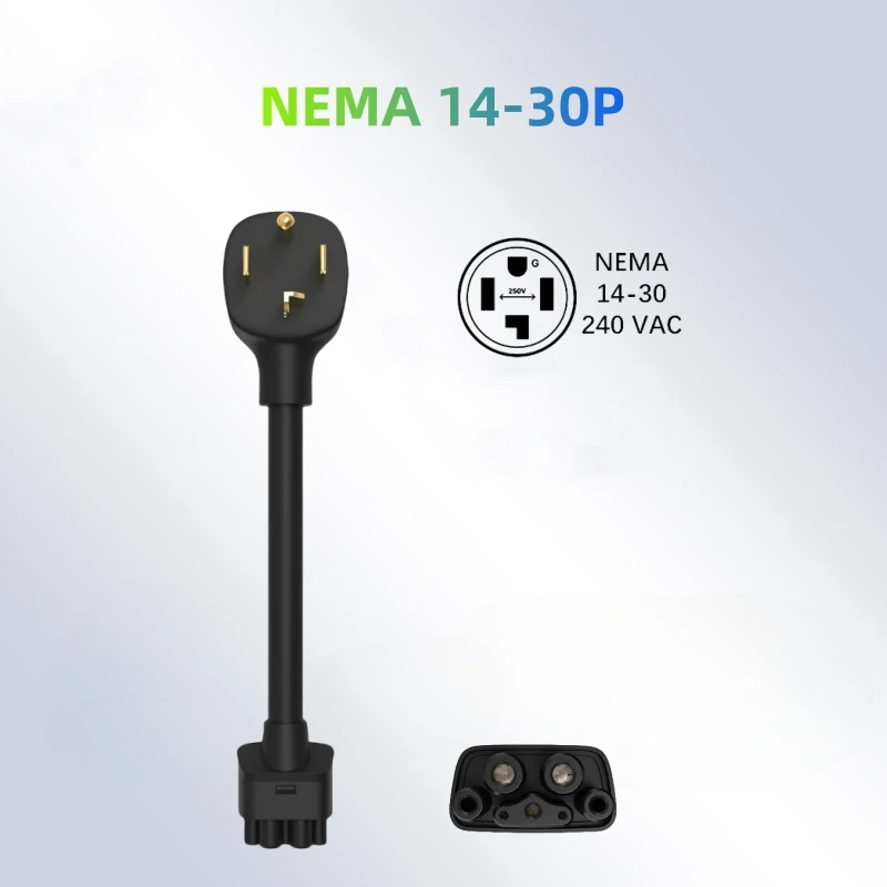 

Переходник RIYS nema 14-30 для Tesla model s, 3, x, y ev, удлинительный кабель зарядного устройства, адаптер tesla nema gen 2 30a
