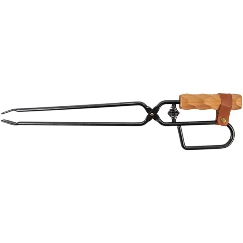 Charcoal Scissors Barbecue Tongs Kitchen Cooking Tool Long Heavy Duty Grilling Tongs for Fireplace Camping Wood Stove