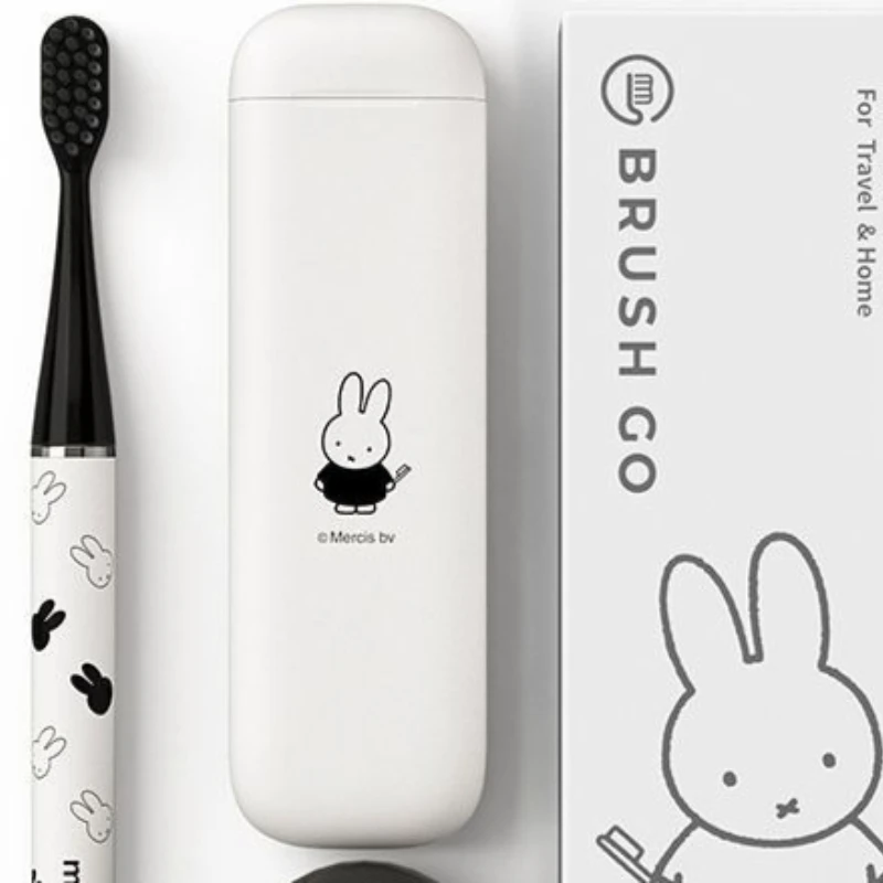 Cartoon Kawaii Miffy Electric Toothbrush Soft Fur Sonic Rechargeable Model Long Battery Life Third Gear Couple Travel Portable