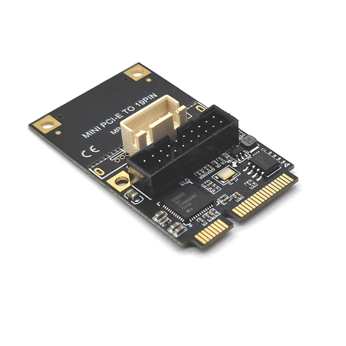 GFR5-Mini PCIE to 19Pin 2Port USB3.0 Adapter Expansion Card Riser Mini PCI