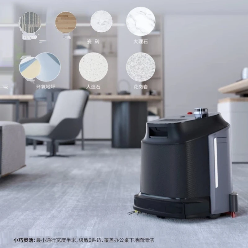 Intelligent cleaning robot sweeping and mopping, automatic water change, washing, suction and towing machine