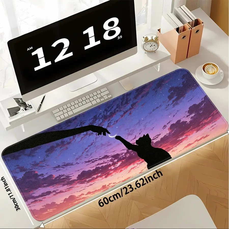 Waterproof Mouse Pad Game Console Pad Desk accessories office Pad Computer Laptop Pad Keyboard Mouse Pad Starry Sky Cat