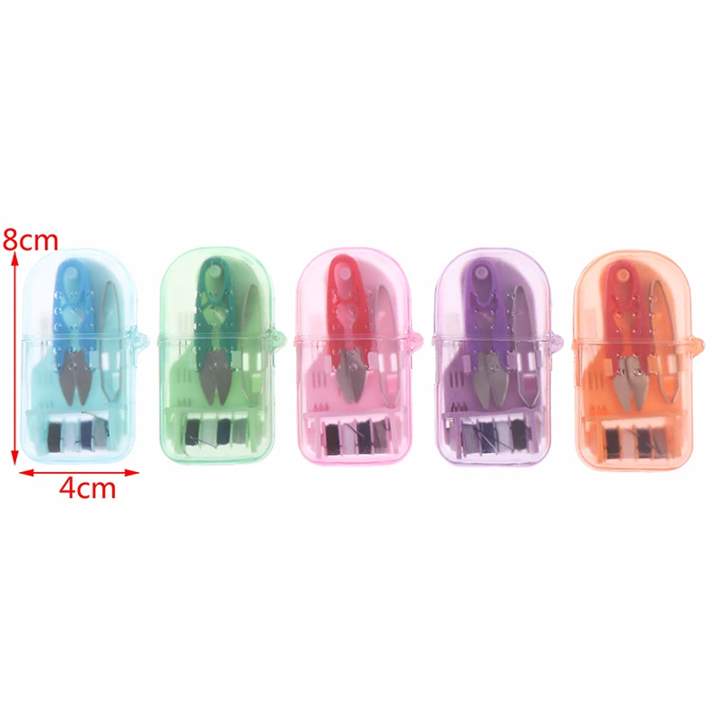 1Set Mini Portable Travel Sewing Kit Home Sewing Thread Needle Embroidery Stitching Thimble Storage Box Handwork DIY Craft