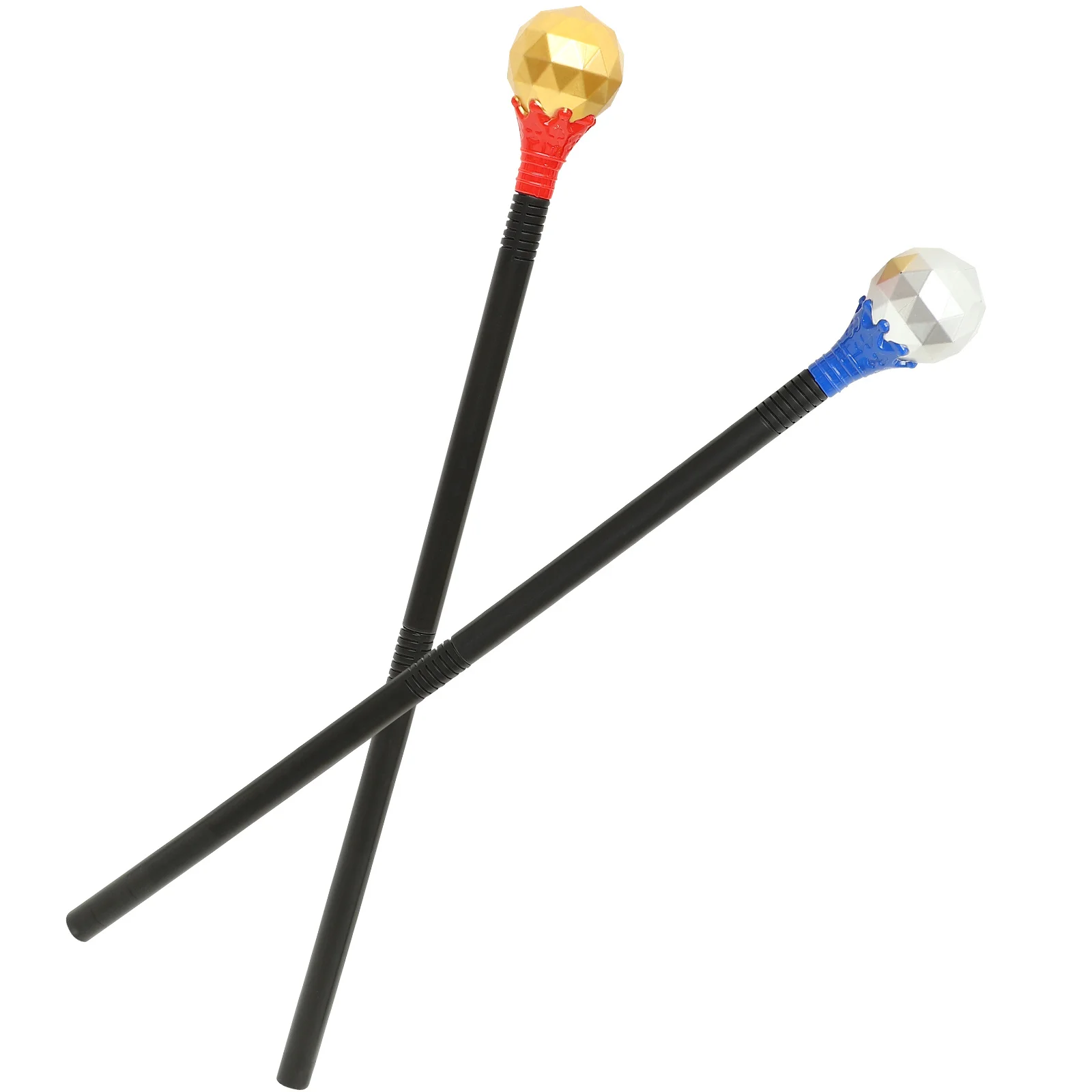 2 قطعة صولجان الهالوين البلاستيك تأثيري الدعائم مجموعة عصا الحفلات مضحك جولة رئيس عصا مرحلة الأداء زخرفة البلاستيك