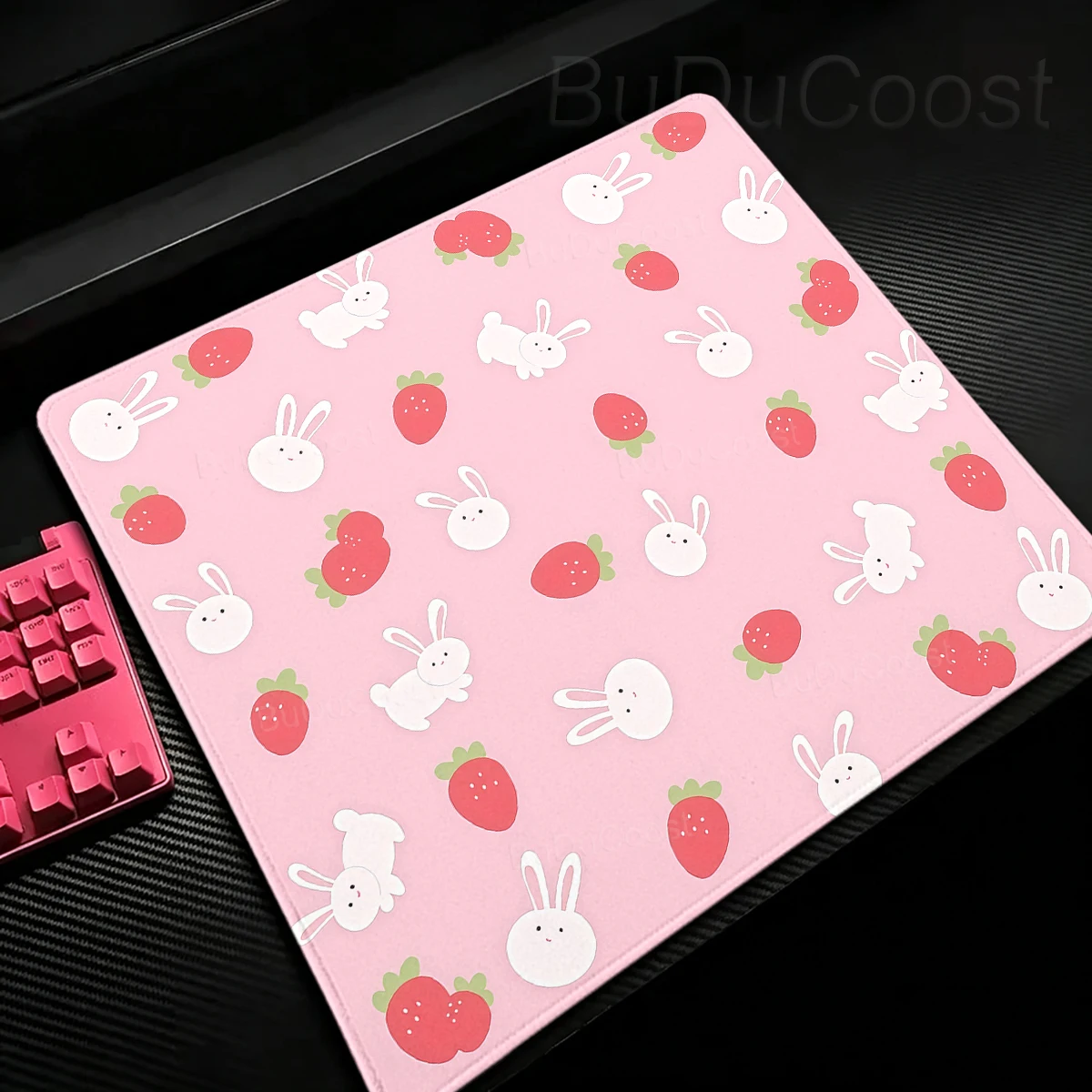 Pink Mouse Pad Cute Bunny Small Desk Mat Cartoon lovely Gamer Strawberry Mousepad Home Decort keyboard Pads Office Accessories