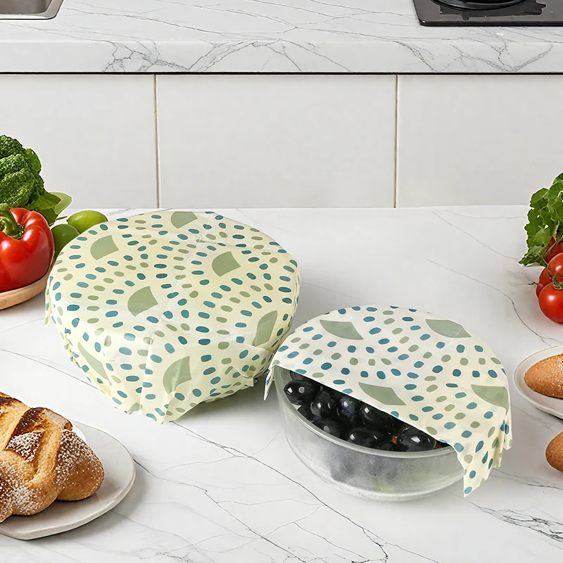 WEEDI 3PCS Reusable Beeswax Food Wraps – Eco-Friendly, Zero Waste, Large Beeswax Wrap for Sandwich, Cheese, Fruit Storage