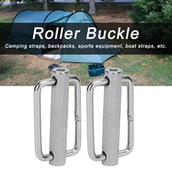 Slide Buckle 316 Stainless Steel Rectangle Adjustable Knurled Roller Belt Buckles Roller Buckle Adjustable Slide Buckle